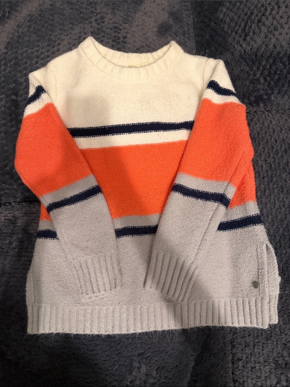 Roxy Cream Knit Sweater with Black Tag Detail